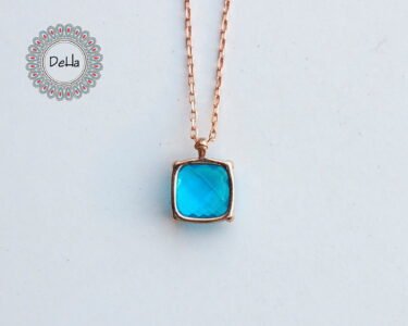 Swiss Blue Topaz Necklace, Dainty Jewelry, Rose Gold Filled, Birthday Gift, December Birthstone, Swiss Topaz Necklace, Gifts for Her - Image 8