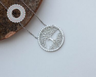 Tree of Life Necklace 925 Sterling Silver – Circle Tree Pendant, Spiritual Jewelry Gift for Her - Image 6