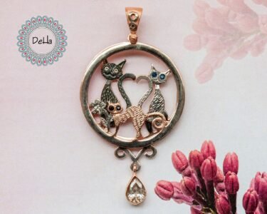 Cat Art Necklace, Cat Art Pendant, Cat Lover Jewelry, Cat Pendant, Cat Necklace, Cat Jewelry, Cat Art, Art Pendant, Cat Lover Gift, Gift for