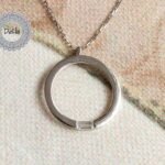 Hoop Necklace, Cz Pendant Necklace, Round Necklace, Necklace for Women, Round Pendant, Everyday Necklace, Necklace Gift, Cz Necklace, Elegant