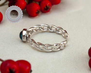 Elegant Evil Eye Ring – Dainty Blue Protection Ring Minimal Silver Adjustable Ring - Image 5