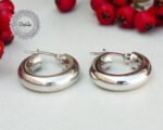 Thick Hoop Earrings, Chunky Hoops, Chunky Hoop Earrings, Everyday Hoops, Big Hoop Earrings, Statement Hoops, Sterling Silver Hoop, Silver - Image 7
