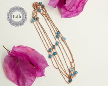 turquoise station necklace 925 sterling silver layering