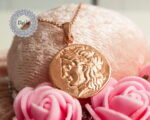 Rose Gold Plated Old Coin Necklace, Old Coin Necklace, Old Coin Pendant, Ancient Coin Pendant, Antique Coin Gift, Rose Gold Pendant - Image 3