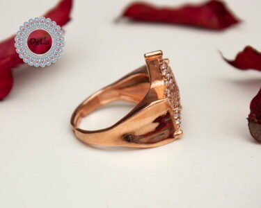 Rose Gold Plated Zircon Star Ring, Zircon Star Ring, Adjustable Star Ring, Dainty Star Ring, Star Band Ring, Cubic Zircon Ring, White Zircon - Image 6