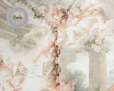 Gemstone Y Necklace, Smoky Quartz, Y Necklace, Lariat Necklace, Rose Quartz, Quartz Necklace, Quartz Pendant, Long Necklace, Pink and Brown - Image 5