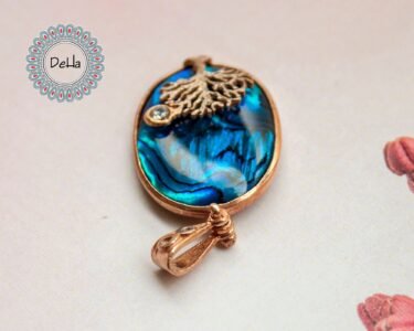 Tree and Full Moon, Full Moon Pendant, Natural Sea Shell, Tree and Moon, Sea Shell Pendant, Art Pendant, Art Jewelry, Sea Shell, Gift for Her - Image 6