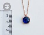 Sapphire Quartz Necklace | Quartz Necklace | Quartz | Sapphire Necklace | Silver Necklace | Necklace | Gift for Her - Image 7