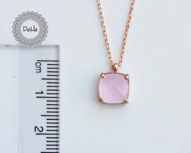 Elegant Tiny Rose Quartz Necklace 925 Sterling Silver – Dainty Pink Gemstone Pendant, Rose Gold Jewelry Gift for Her - Image 7