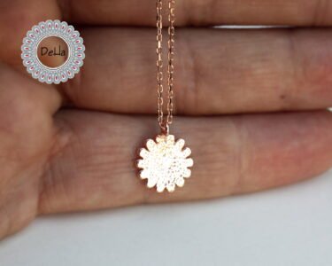 Small Daisy Necklace, Daisy Charm, Daisy Pendant, Daisy Necklace, Rose Necklace, Rose Gold Pendant, Daisy Jewellery, Daisy Flower, Small Charm - Image 7