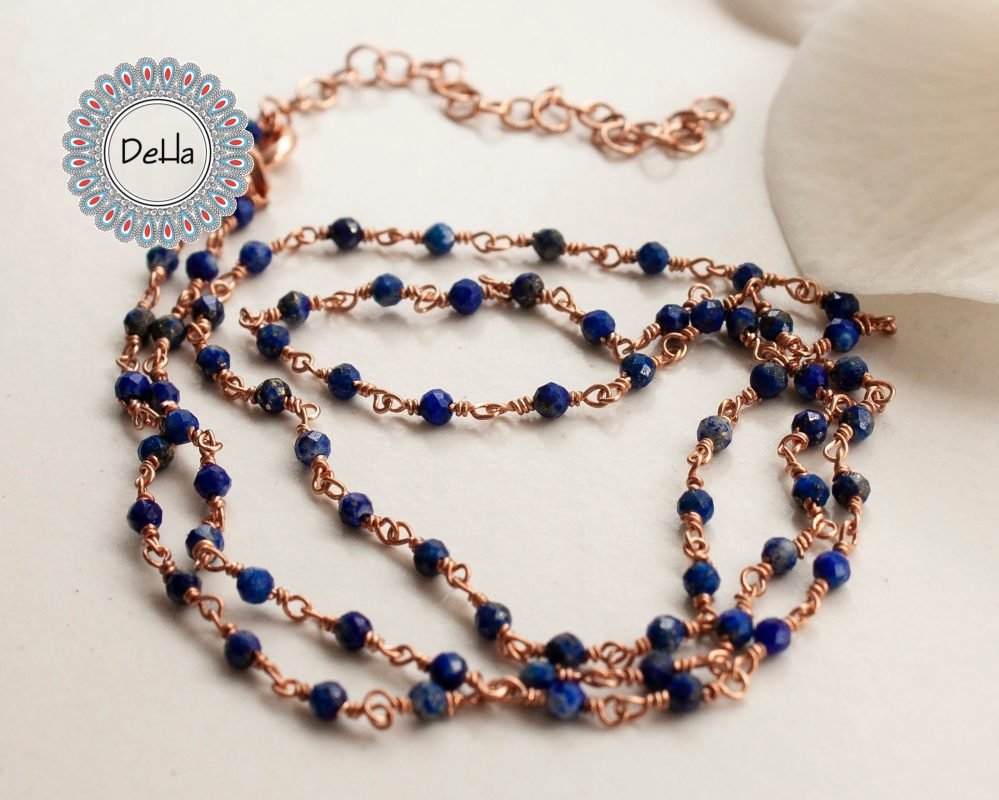 Lapis Stone Chain, Lapis Lazuli Necklace, Lapis Necklace, Lapis Lazuli, Blue Stone, Natural Stone, Chain Necklace, Stone Necklace, Blue Chain