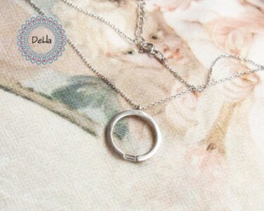 CZ Pendant Necklace 925 Sterling Silver – Round Hoop Necklace, Minimal Elegant Jewelry Gift for Her - Image 8