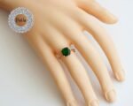 Emerald Quartz Ring, Green Quartz Ring, Emerald Quartz, Emerald Cut Ring, Emerald Cut, Quartz Ring, Minimalist Ring, Dainty Ring, Statement - Image 2