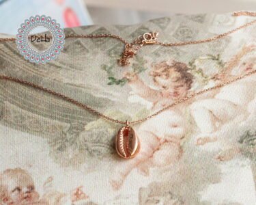 Solid Cowrie Pendant, Cowrie Necklace, Cowrie Jewelry, Cowrie, Long Necklace, Beach Necklace, Summer Necklace, Solid Necklace, Rose Gold - Image 3