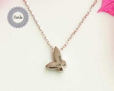 Tiny Butterfly Charm, Butterfly Pendant, Butterfly Necklace, Cute Necklace, Butterfly Jewelry, Animal Necklace, Butterfly Gift, Silver