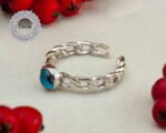 Silver Blue Dainty Evil Eye Ring, Evil Eye Ring, Protection Ring, Silver Eye Ring, Everyday Ring, Eye Ring, Evil Eye Jewelry, Adjustable Ring - Image 4