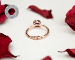 Rose Gold Blue Opal Ring, Unique Opal Ring, Opal Stacking Ring, Blue Opal Ring, Gold Opal Ring, Natural Opal Ring, Dainty Opal Ring - Image 9