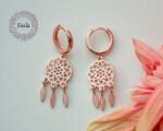 Rose Gold Plated Mini Dream Catcher Jewelry Set, Set of Dreamcatchers, Silver Dreamcatcher, Dream Catchers, Gift Set, Gift for Her - Image 3