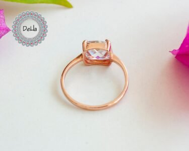 Crystal Quartz Ring 925 Sterling Silver – Dainty Stacking Ring, Clear Quartz April Birthstone Gift for Her - Image 9