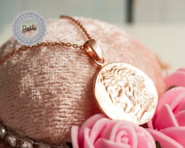 Rose Gold Plated Old Coin Necklace, Old Coin Necklace, Old Coin Pendant, Ancient Coin Pendant, Antique Coin Gift, Rose Gold Pendant - Image 5