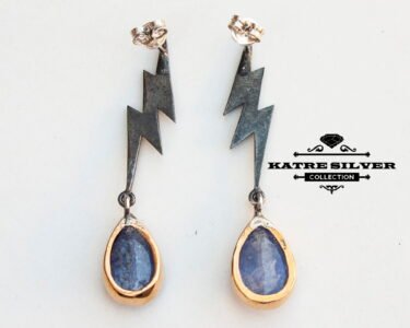 Blue Kyanite Earrings 925 Sterling Silver – Lightning Drop Earrings, Natural Gemstone Jewelry Gift for Her - Image 7