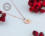 Small Daisy Necklace, Daisy Charm, Daisy Pendant, Daisy Necklace, Rose Necklace, Rose Gold Pendant, Daisy Jewellery, Daisy Flower, Small Charm - Image 3