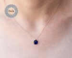 Sapphire Quartz Necklace | Quartz Necklace | Quartz | Sapphire Necklace | Silver Necklace | Necklace | Gift for Her - Image 2