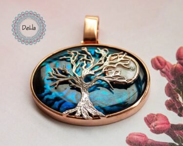 Fantasy Art Pendant, Sea Shell Pendant, Art Necklace, Handmade Pendant, Art Jewelry, One of a Kind, Ocean Art, Handmade Art Pendant, Pendant - Image 5