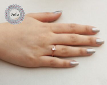 Elegant Baguette CZ Ring 925 Sterling Silver – Dainty Stacking Ring, Minimal Rose Gold Jewelry Gift for Her - Image 2