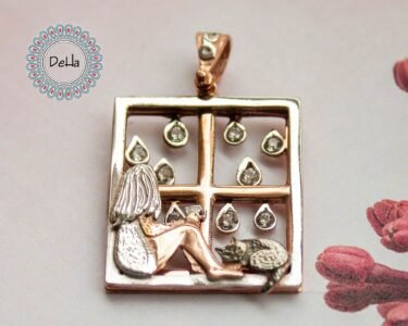 Unique Window Pendant Necklace 925 Sterling Silver – Modern Art 3D Pendant, Geometric Jewelry Gift for Her - Image 4