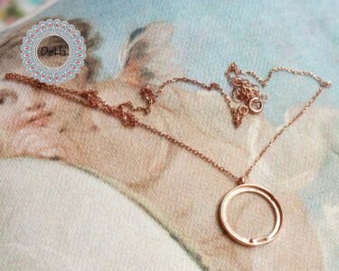 Rose Circle Necklace, Dainty Circle, Cz Pendant Necklace, Everyday Necklace, Elegant Necklace, Circle Necklace, Necklace Gift, Cz Necklace - Image 9