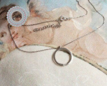 CZ Pendant Necklace 925 Sterling Silver – Round Hoop Necklace, Minimal Elegant Jewelry Gift for Her - Image 5