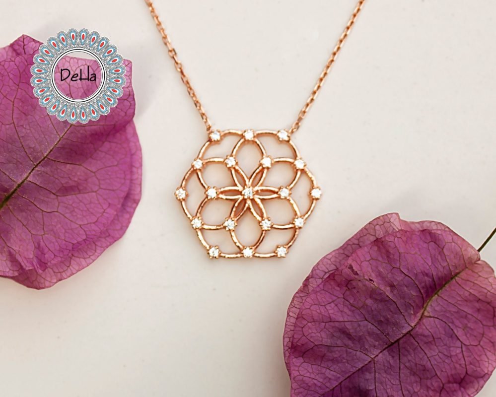 Flower of Life Yoga Necklace, Flower of Life Charm, Seed of Life, Mandala Necklace, Geometry Necklace, Energy Necklace, Meditation Necklace