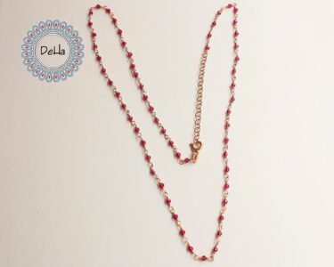 Red Stone Rosary Chain, Red Stone Chain, Necklace Chain, Red Stone Necklace, Chain Necklace, Red Necklace, Gemstone Chain, Beads Chain - Image 7