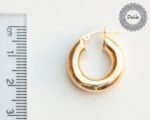 Thick Gold Hoop Earrings, Chunky Gold Hoops, Gold Hoop Earrings, Thick Hoop Earrings, Round Gold Hoops, Chunky Hoops, Gold Earrings, Hoop - Image 5
