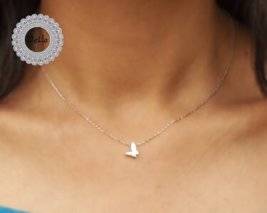 Tiny Butterfly Charm, Butterfly Pendant, Butterfly Necklace, Cute Necklace, Butterfly Jewelry, Animal Necklace, Butterfly Gift, Silver - Image 2