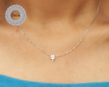 Lucky Tiny Clover Necklace 925 Sterling Silver – Dainty Minimal Pendant, Good Luck Jewelry Gift for Her - Image 2