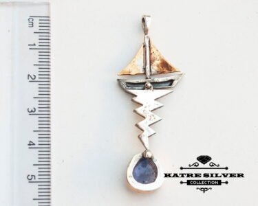 Blue Kyanite Pendant Necklace 925 Sterling Silver – Art Deco Gemstone Necklace, Elegant Jewelry Gift for Her - Image 7