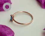 Sapphire Baguette Ring, Baguette Cut Ring, Cz Stackable Ring, Minimal Ring, Minimalist Ring, Minimalist Jewelry, Rose Gold Ring, Solitaire - Image 6