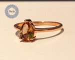 Zultanite Ring, Color Changing Ring, Luxury Ring, Turkish Ring, Teardrop Ring, Solitaire Ring, Rose Gold Ring, Statement Ring, Delicate Ring - Image 3