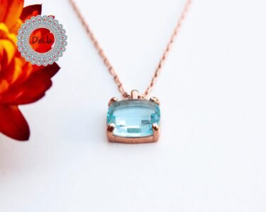 Sky Blue Topaz Necklace | December Birthstone | Sterling Silver | Topaz Necklace | Gemstone Necklace | Necklace | Gift For Her - Image 3