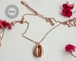 Solid Cowrie Pendant, Cowrie Necklace, Cowrie Jewelry, Cowrie, Long Necklace, Beach Necklace, Summer Necklace, Solid Necklace, Rose Gold - Image 9