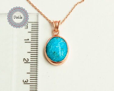 Turquoise Rose Gold Southwest Pendant, Turquoise Pendant, Turquoise Necklace, Turquoise Jewelry, Turquoise Gift, Rose Gold Jewelry, Pendant - Image 4