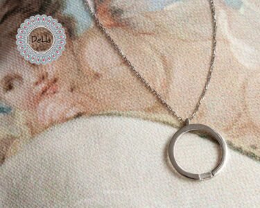 CZ Pendant Necklace 925 Sterling Silver – Round Hoop Necklace, Minimal Elegant Jewelry Gift for Her - Image 6