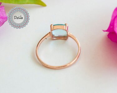 Sky Blue Topaz Ring Small - Simple Topaz Quartz Ring - Small Stackable Ring - Dainty Layer Ring - Sky Blue Topaz - December Birthstone - Image 9