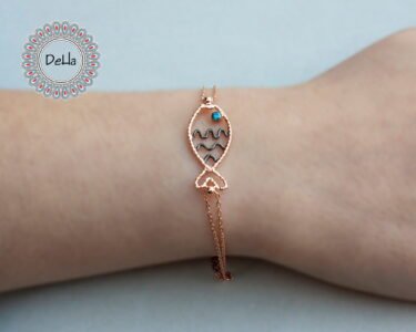 Elegant Fish Charm Bracelet – Aquamarine Blue Minimal Summer Bracelet Gift for Women - Image 6