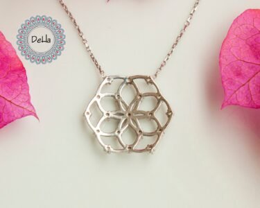 Flower of Life Hexagon Pendant, Hexagon Necklace, Sacred Geometry, Geometric Pendant, Hexagon Jewelry, Meditation Necklace, Yoga Pendant - Image 7