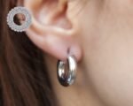 Thick Hoop Earrings, Chunky Hoops, Chunky Hoop Earrings, Everyday Hoops, Big Hoop Earrings, Statement Hoops, Sterling Silver Hoop, Silver - Image 5