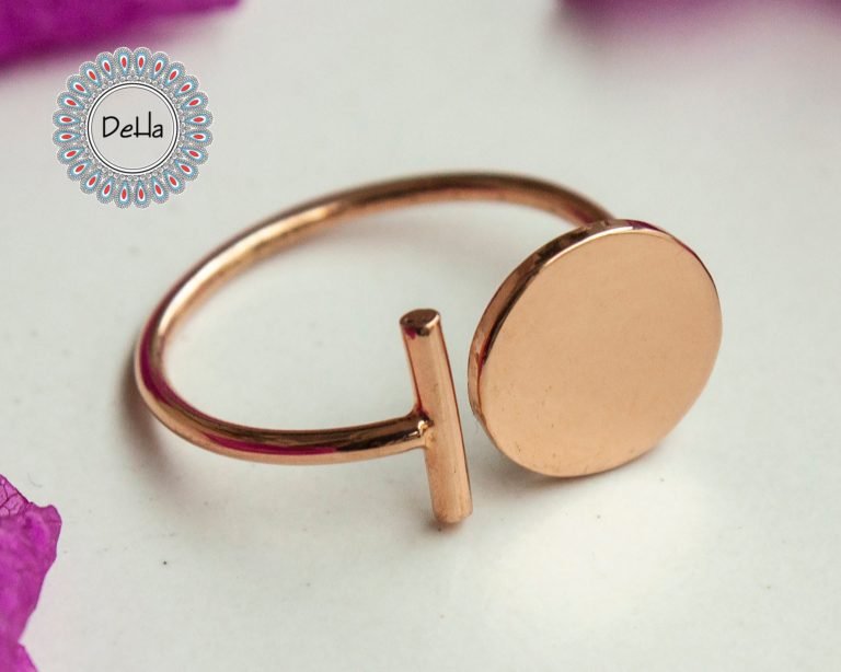 Trending Ring, Open Ring, Ladies Ring, Adjustable Ring, Vintage Ring, Solid Ring, Handcrafted Ring, Designer Ring, Solid Rose Gold Ring