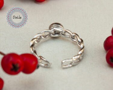 Elegant Evil Eye Ring – Dainty Blue Protection Ring Minimal Silver Adjustable Ring - Image 7